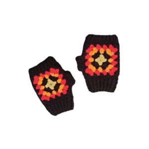 Πλεκτά γάντια, fingerless granny square - ακρυλικό, δώρα για γυναίκες - 3