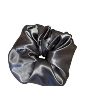 Scrunchie X-large Saten Grey - ύφασμα, λαστιχάκια μαλλιών