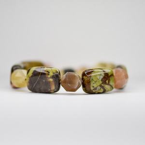 Βραχιόλι GC09 - ημιπολύτιμες πέτρες, μακραμέ, χεριού, αυξομειούμενα