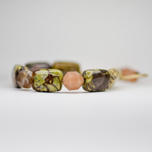 Βραχιόλι GC09 - ημιπολύτιμες πέτρες, μακραμέ, χεριού, αυξομειούμενα - 2
