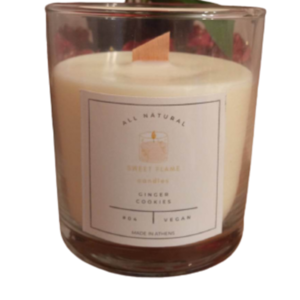 Αρωματικό κερί σόγιας, φυτικό κερί με πλούσιο άρωμα Ginger Cookies 8oz - κερί, αρωματικά κεριά, κερί σόγιας, vegan κεριά