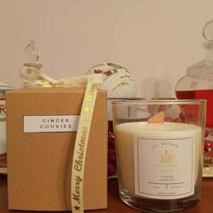 Αρωματικό κερί σόγιας, φυτικό κερί με πλούσιο άρωμα Ginger Cookies 8oz - κερί, αρωματικά κεριά, κερί σόγιας, vegan κεριά - 2