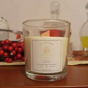 Αρωματικό κερί σόγιας, φυτικό κερί με πλούσιο άρωμα Ginger Cookies 8oz - κερί, αρωματικά κεριά, κερί σόγιας, vegan κεριά - 3