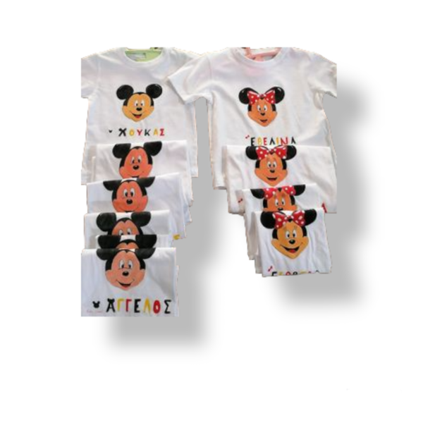 T-shirt παιδικό 100% βαμβακερό Mickey - Minnie Mouse!