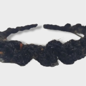Black Tweed Headband - νήμα, headbands - 2