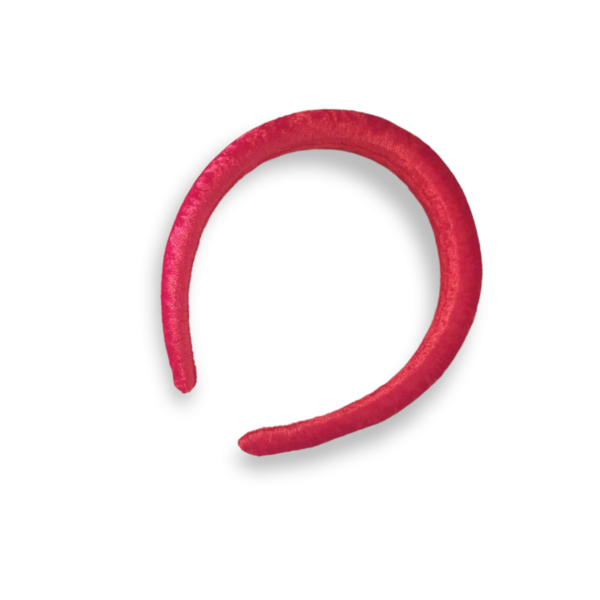 Κόκκινη βελούδινη στέκα - ύφασμα, βελούδο, headbands - 2