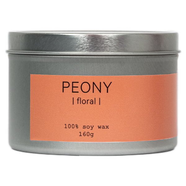 Χειροποίητο κερί σόγιας Peony 160gr. - αρωματικά κεριά, κερί σόγιας