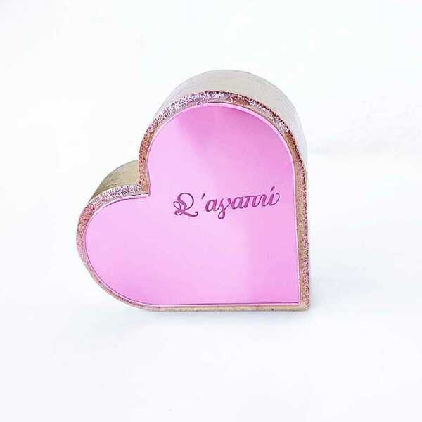 Επιτραπέζια διακοσμητική καρδιά με χάραξη - καρδιά, plexi glass, αγ. βαλεντίνου, δώρα για γυναίκες - 2