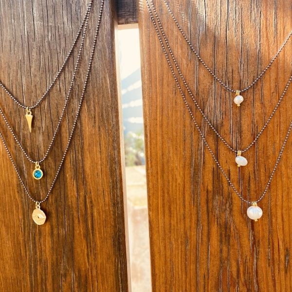 Κολιέ layering - Evil eye layers - καρδιά, swarovski, μάτι, ατσάλι, layering - 5
