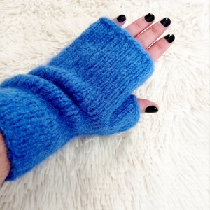 Πλεκτά γάντια Αλπακά - Μετάξι fingerless gloves - μαλλί, μετάξι, αλπακάς - 3
