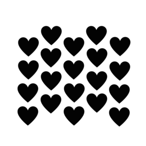 Αυτοκόλλητα Τοίχου Μαύρες Καρδιές από βινύλιο Σετ 20 Τεμαχίων 8x8εκ - καρδιά, κορίτσι, διακοσμητικά, αυτοκόλλητα