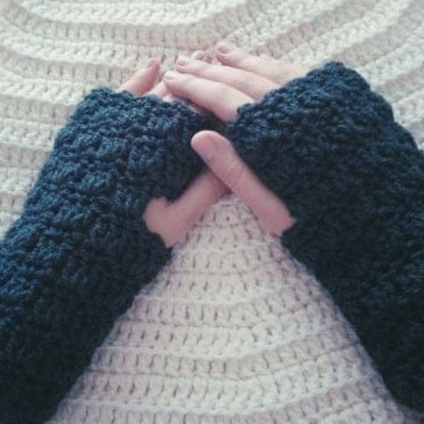 Fingerless Gloves / Γάντια με ελεύθερα δάχτυλα - crochet, ακρυλικό - 2