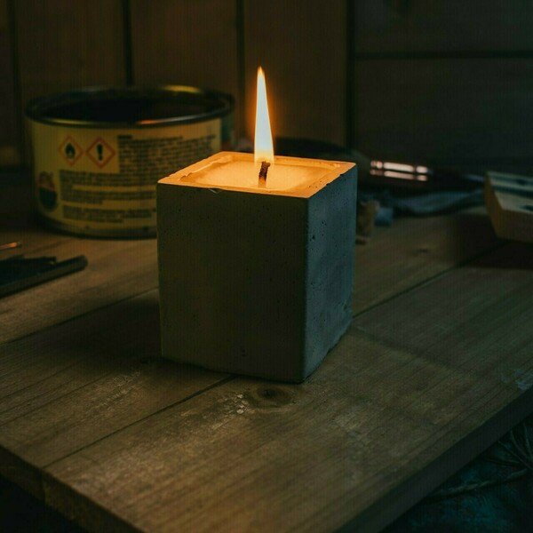 the Yin Yang candles - Αρωματικά μίνι Κεριά Σόγιας - τσιμέντο, αρωματικά κεριά - 4