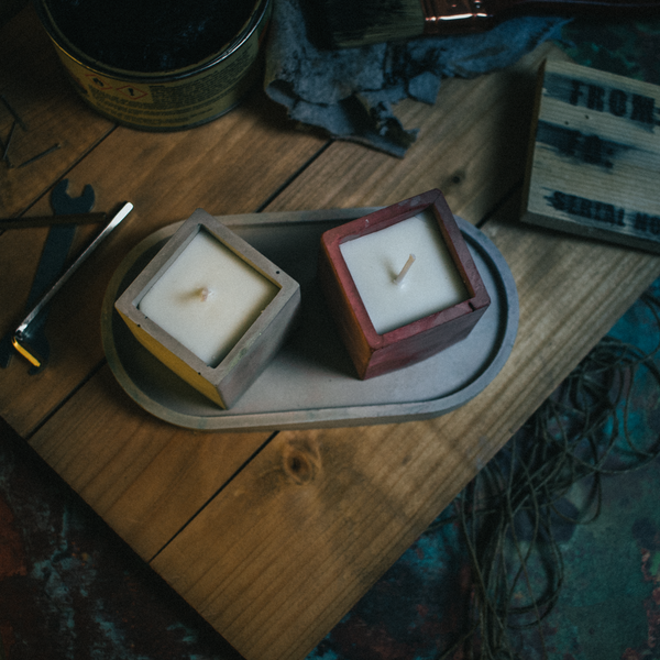 the Yin Yang candles - Αρωματικά μίνι Κεριά Σόγιας - τσιμέντο, αρωματικά κεριά - 5