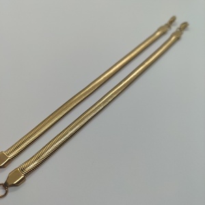 Gold Snake Bracelet - αλυσίδες, επιχρυσωμένα, ατσάλι, χεριού, αυξομειούμενα - 2