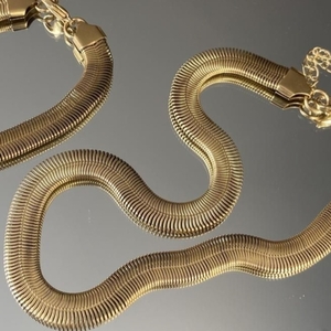 Gold Snake Bracelet - αλυσίδες, επιχρυσωμένα, ατσάλι, χεριού, αυξομειούμενα - 3