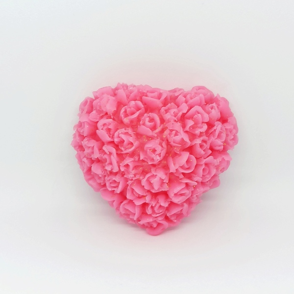 Αρωματικό σαπούνι Καρδιά με μικρά τριαντάφυλλα - χαρτί, αξεσουάρ