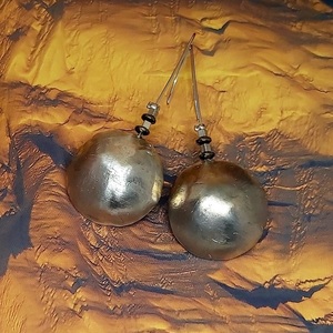 "Selini Earrings " - ασήμι 925, φεγγάρι, μακριά, κρεμαστά, μεγάλα - 3