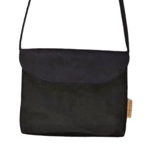 Γυναικεία τσάντα από μαύρο Σουετ. Anifantou - ύφασμα, φάκελοι, ώμου, βραδινές, μικρές - 2