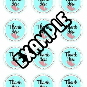 Αυτοκόλλητα (stickers) εκτυπώσιμα "thank you" 6 εκ. (σχέδιο 2) - αυτοκόλλητα - 2