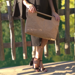 Γυναικεία χειροποίητη τσάντα. Από Φελλό και ξύλινο χερούλι. Anifantou - μεγάλες, all day, φελλός, χειρός - 5