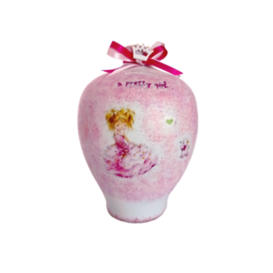 Κουμπαράς πήλινος κοριτσάκι 26εκ.υψος ροζ_φουξια - κορίτσι, κουμπαράδες, δώρα γενεθλίων, δώρο γέννησης