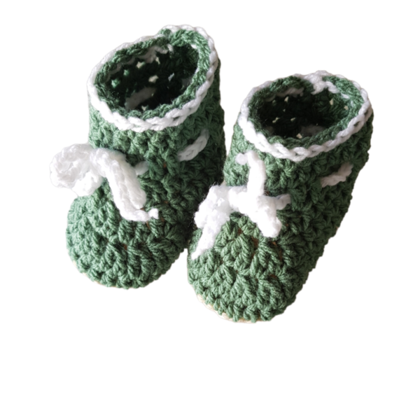 Baby booties/ Πλεκτά μποτάκια βρεφικά - crochet, ακρυλικό