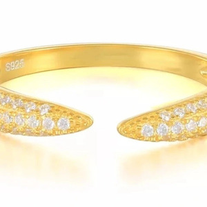 18k gold δαχτυλίδι "Iris" - επιχρυσωμένα, ασήμι 925, βεράκια, αυξομειούμενα, φθηνά - 3