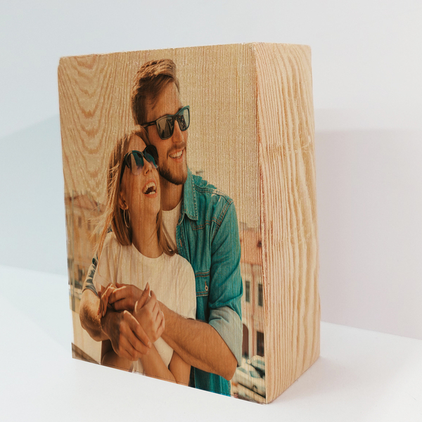 Ξύλινο καδράκι με τυπωμένη φωτογραφία απευθείας πάνω στο ξύλο - ξύλο, personalised, αναμνηστικά δώρα