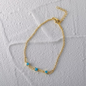 18k gold βραχιόλι "Kirke" - ημιπολύτιμες πέτρες, charms, επιχρυσωμένα, ασήμι 925, χεριού - 2