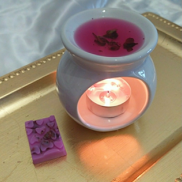 Αρωματιστης με 4 wax melts με τριαντάφυλλα σε σχήμα σοκολάτας - αρωματικό, αρωματικό χώρου, αρωματικά χώρου - 2