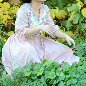 Φόρεμα Simona - βαμβάκι, ριγέ, maxi, φλοράλ - 3