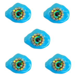 Ακρυλικό μάτι μοτίφ με στρας 5 τεμάχια επιλογή Α - υλικά κοσμημάτων, υλικά κατασκευών