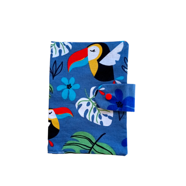 Θήκη βιβλιαρίου υγείας παιδιού σε σχέδιο εξωτικά πουλιά - αγόρι, θήκες βιβλιαρίου - 2