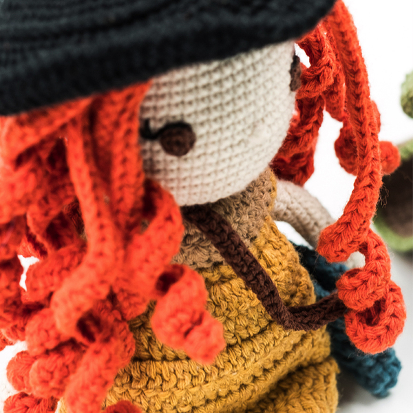ΛΟΥΚΙΑ χειροποίητη πλεκτή κούκλα amigurumi, ύψους 33 εκ. - crochet, χειροποίητα, λούτρινα, amigurumi, δώρα για μωρά - 2