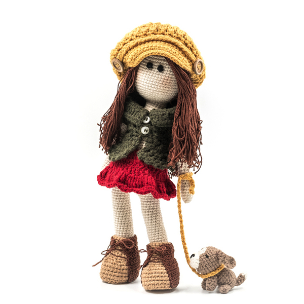 ΚΛΑΡΑ χειροποίητη πλεκτή κούκλα amigurumi, ύψους 33 εκ. - crochet, χειροποίητα, λούτρινα, amigurumi