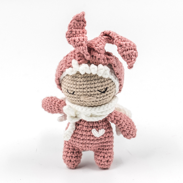 Χειροποίητη πλεκτή κούκλα Βαλεντίνος ύψους 11 εκ. - crochet, χειροποίητα, βαλεντίνος, amigurumi