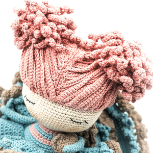 ΑΝΤΖΕΛΙΝΑ χειροποίητη πλεκτή κούκλα amigurumi ύψους 30 εκ. - crochet, χειροποίητα, amigurumi, δώρα για μωρά, 100% βαμβακερό - 2