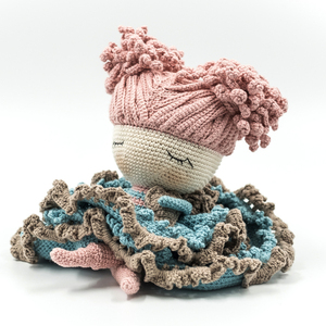 ΑΝΤΖΕΛΙΝΑ χειροποίητη πλεκτή κούκλα amigurumi ύψους 30 εκ. - crochet, χειροποίητα, amigurumi, δώρα για μωρά, 100% βαμβακερό - 3