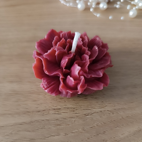 Φυτικό κερί καρύδας σε σχέδιο Flower (32γρ) - αρωματικά κεριά, διακοσμητικά, δώρο έκπληξη, 100% φυτικό - 2