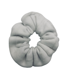 Λευκό βελουτέ Scrunchie - ύφασμα, χειροποίητα, λαστιχάκια μαλλιών