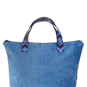 Weekend Bag Με Vintage Κέντημα ελαφια - ύφασμα, ώμου, μεγάλες, all day, tote - 2