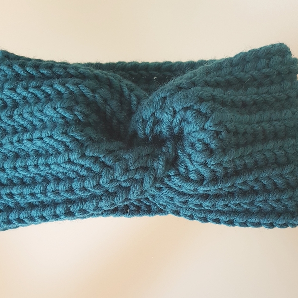 X-Twist Headband Earwarmer Crochet / Πλεκτή κορδέλα - μαλλί, ακρυλικό, headbands - 4