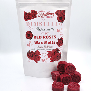 Χειροποίητα wax melts κόκκινα τριαντάφυλλακια με άρωμα κόκκινο τριαντάφυλλο, 15 τμχ - αρωματικά κεριά, soy wax