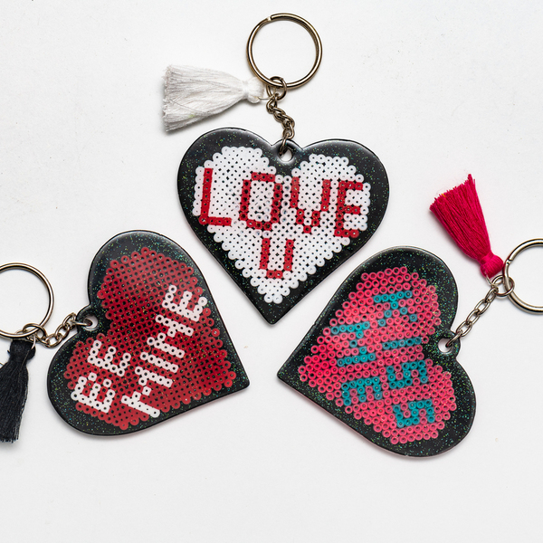 Μπρελόκ Καρδιά από Ρητίνη - Resin Heart Keychain (Be Mine) - ρητίνη, ζευγάρια, αυτοκινήτου, σπιτιού, ξενοδοχείου - 4