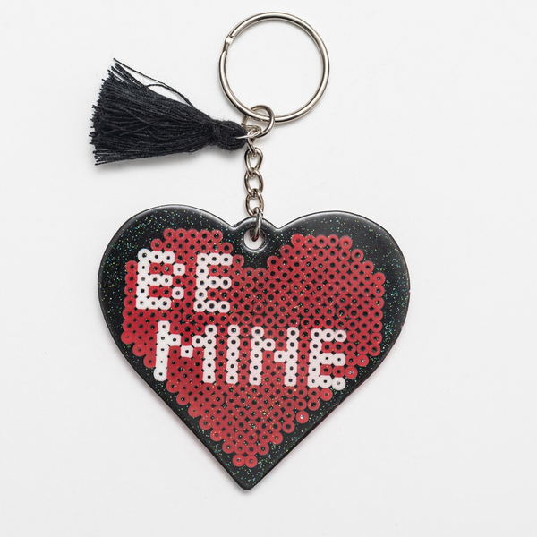 Μπρελόκ Καρδιά από Ρητίνη - Resin Heart Keychain (Be Mine) - ρητίνη, ζευγάρια, αυτοκινήτου, σπιτιού, ξενοδοχείου