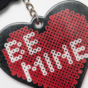 Μπρελόκ Καρδιά από Ρητίνη - Resin Heart Keychain (Be Mine) - ρητίνη, ζευγάρια, αυτοκινήτου, σπιτιού, ξενοδοχείου - 3