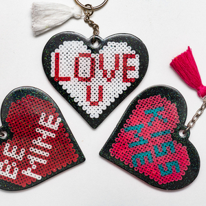 Μπρελόκ Καρδιά από Ρητίνη - Resin Heart Keychain (Be Mine) - ρητίνη, ζευγάρια, αυτοκινήτου, σπιτιού, ξενοδοχείου - 5