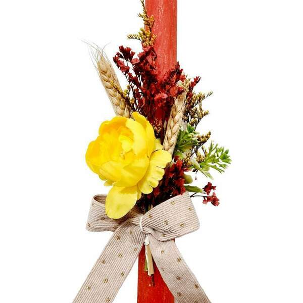 Χειροποίητη αρωματική λαμπάδα ''Flowers Time" - λουλούδια, λαμπάδες, για ενήλικες - 2