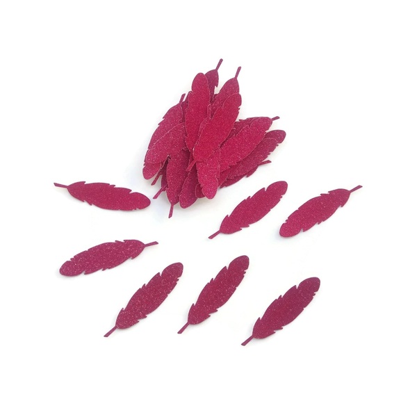 100 τμχ Κομφετί Φτερό σε Ροζ Φούξια 1,5 x 5 εκ σε Κουτί χαρτί - φτερό, κορίτσι, γκλίτερ, διακοσμητικά